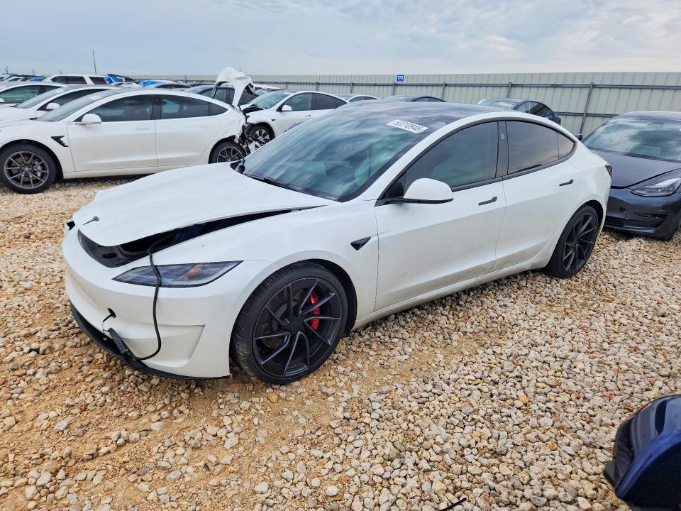 FRONT END on 2025 TESLA MODEL 3 — Copart lot 52210946