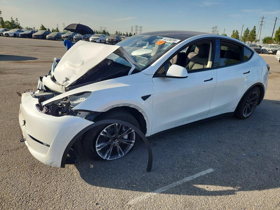 FRONT END on 2025 TESLA MODEL Y — Copart lot 64338286